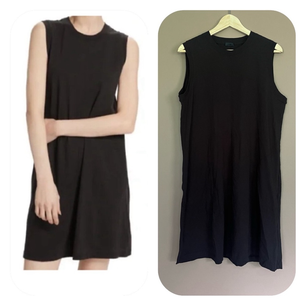 {ATM Anthony Thomas Melillo} Sleeveless Jersey Lightweight Cotton Dress in Black